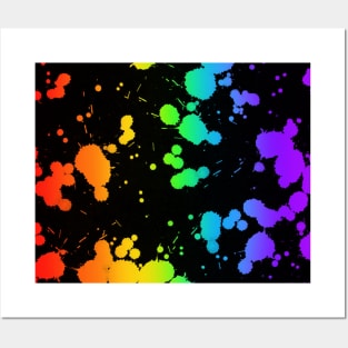 Rainbow splatter v2 Posters and Art